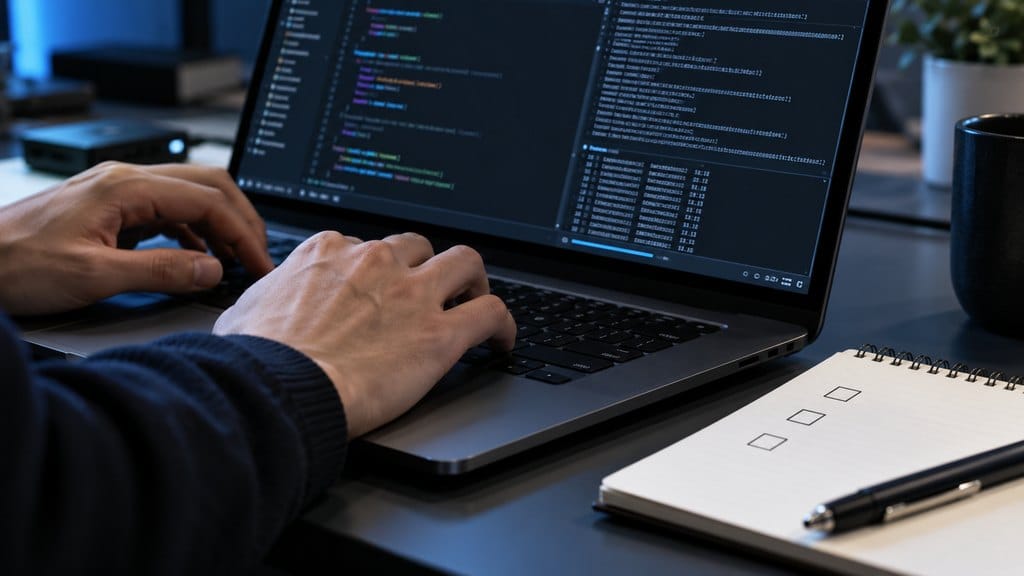 Codex 스킬 평가 관련 작업을 실제 개발 환경에서 진행하는 실사 사진