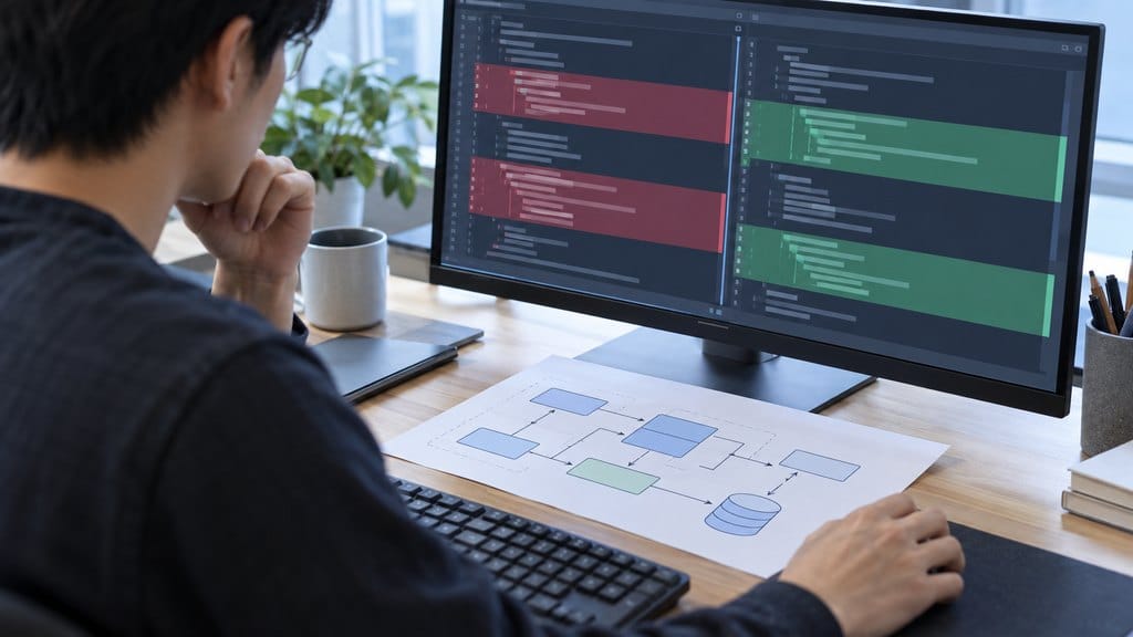 Codex 코드 리뷰 관련 작업을 실제 개발 환경에서 진행하는 실사 사진