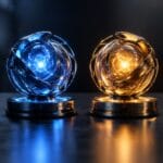 GPT-6 Sol Luna 주제를 상징하는 중앙 배치 실사형 기술 이미지