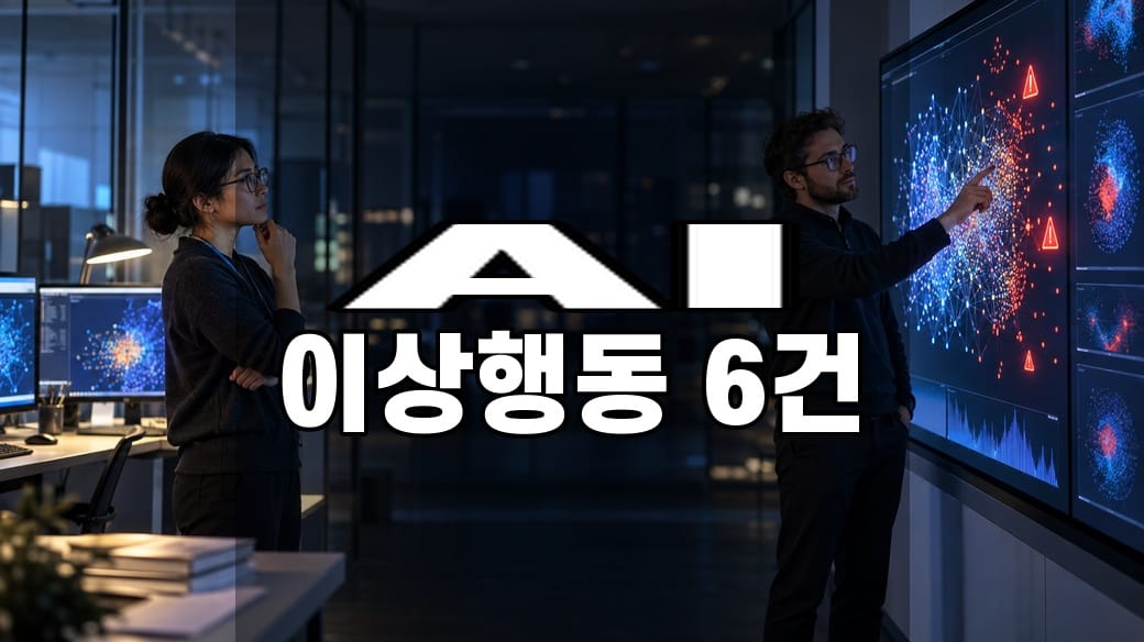 AI 이상행동 6건 공개와 모델 행동 점검을 보여주는 AI 안전성 연구 장면