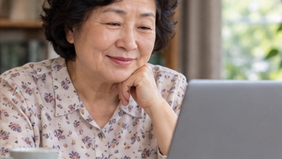 무료 기능을 살펴보며 질문을 메모하는 학습자가 질문을 구체화하는 장면