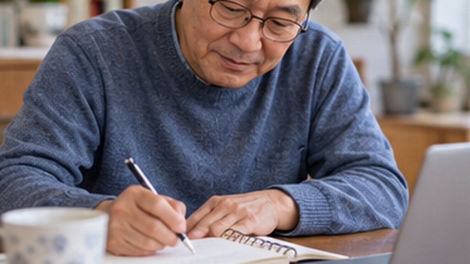 무료 기능을 살펴보며 질문을 메모하는 학습자가 강사와 함께 실습하는 장면