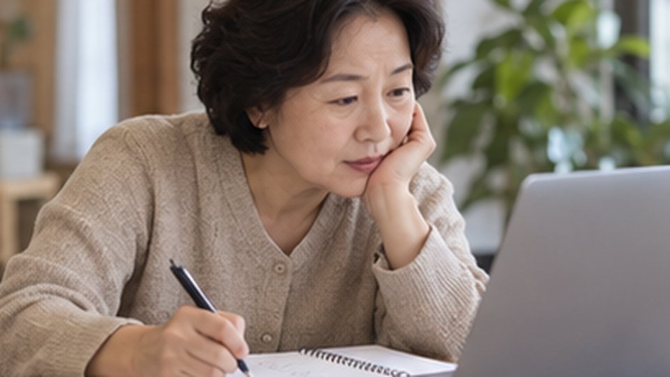 두 AI 답변을 같은 조건에서 검토하는 사용자가 노트북 답변을 읽고 있는 장면